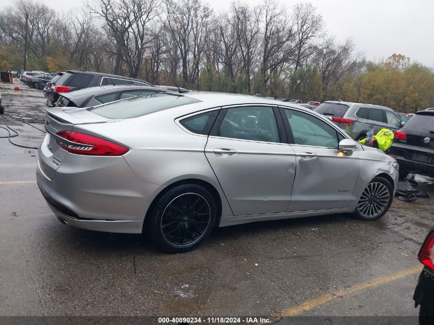 2018 Ford Fusion Hybrid Titanium VIN: 3FA6P0RU7JR272984 Lot: 40890234