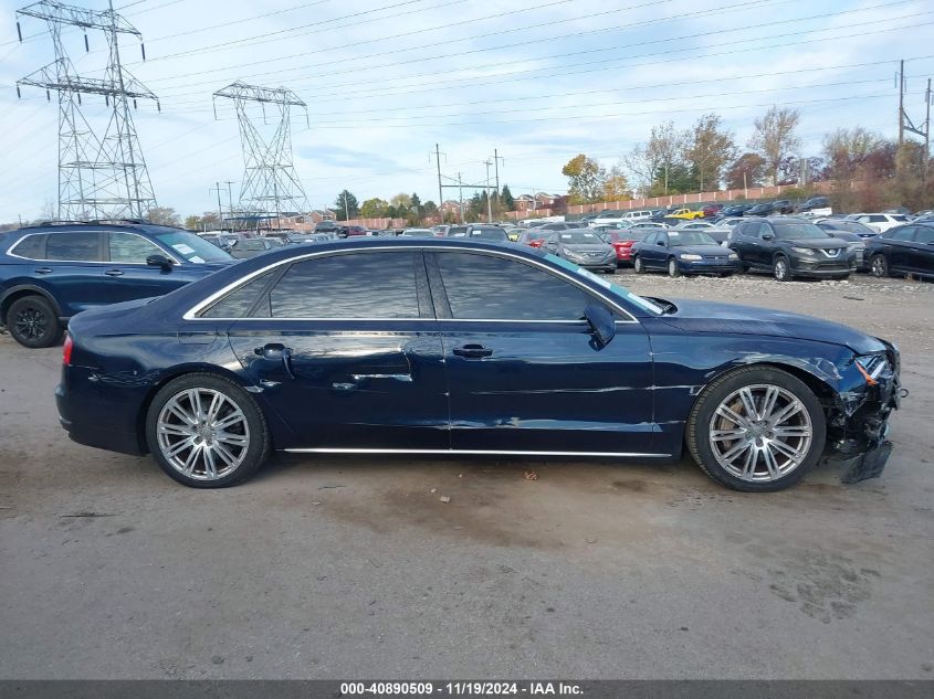 2014 Audi A8 L 4.0T VIN: WAUR2AFDXEN002492 Lot: 40890509