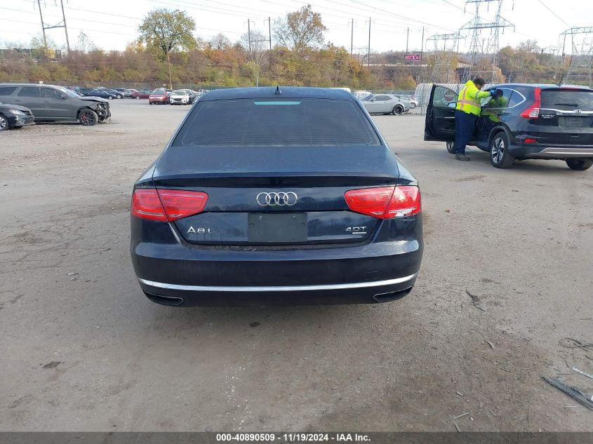 2014 Audi A8 L 4.0T VIN: WAUR2AFDXEN002492 Lot: 40890509