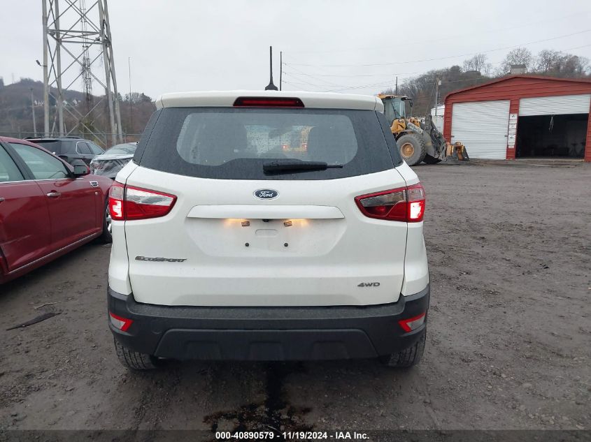 2022 Ford Ecosport S VIN: MAJ6S3FL5NC458538 Lot: 40890579