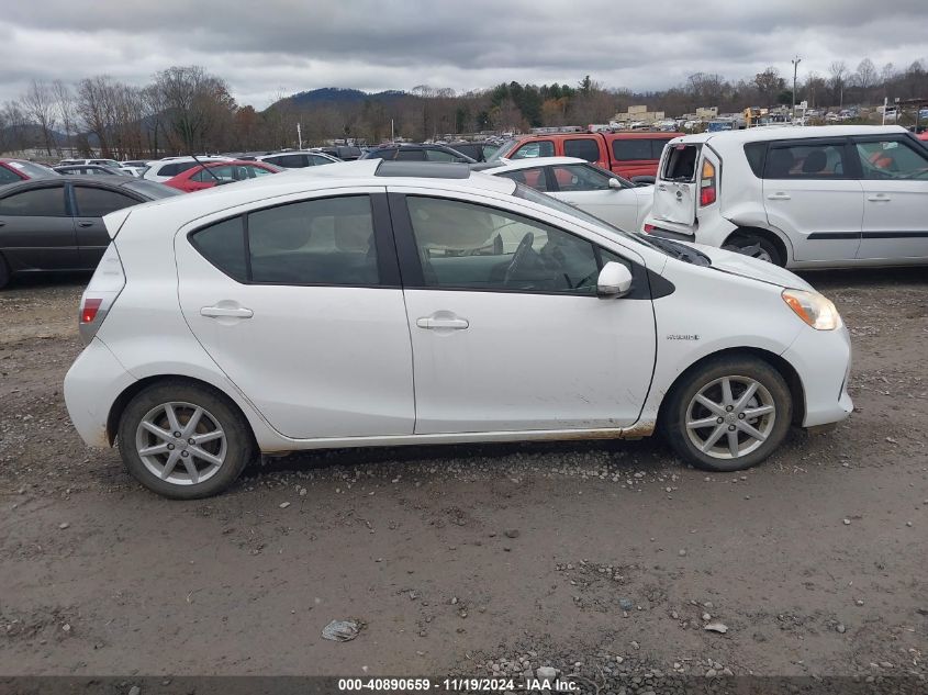 2012 Toyota Prius C Four VIN: JTDKDTB35C1010284 Lot: 40890659