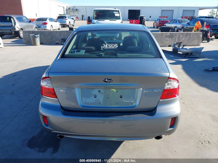 2009 Subaru Legacy 2.5I VIN: 4S3BL616597229512 Lot: 40890945