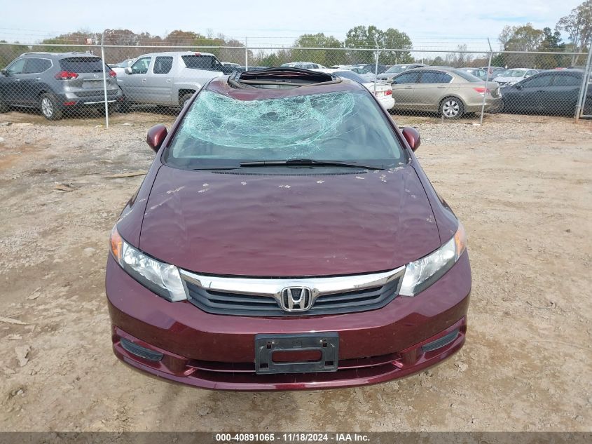 2012 Honda Civic Ex-L VIN: 2HGFB2F91CH505505 Lot: 40891065