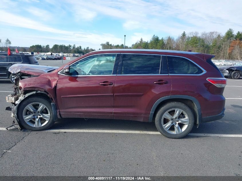 2016 Toyota Highlander Limited Platinum V6 VIN: 5TDDKRFH7GS285283 Lot: 40891117