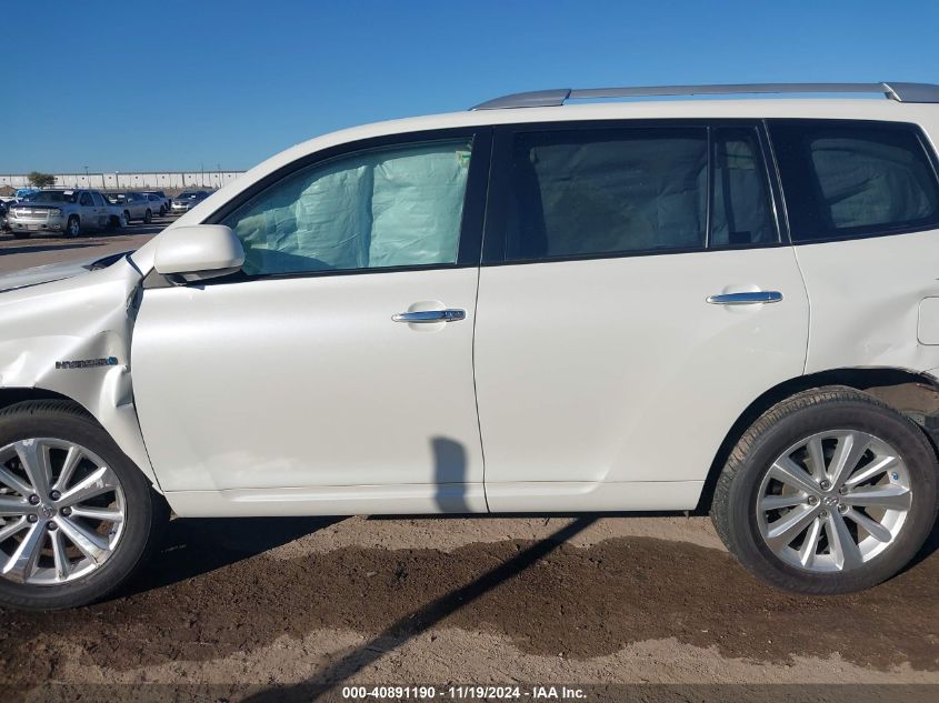 2008 Toyota Highlander Hybrid Limited VIN: JTEEW44A182021014 Lot: 40891190