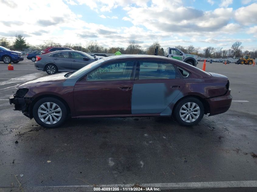 2012 Volkswagen Passat 2.5L S VIN: 1VWAH7A3XCC067347 Lot: 40891205