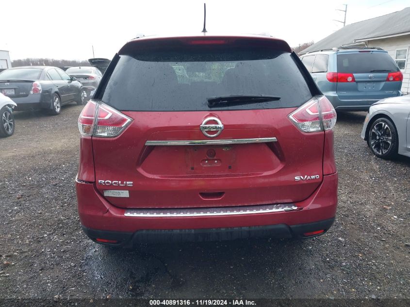 2016 Nissan Rogue Sv VIN: 5N1AT2MM7GC742887 Lot: 40891316