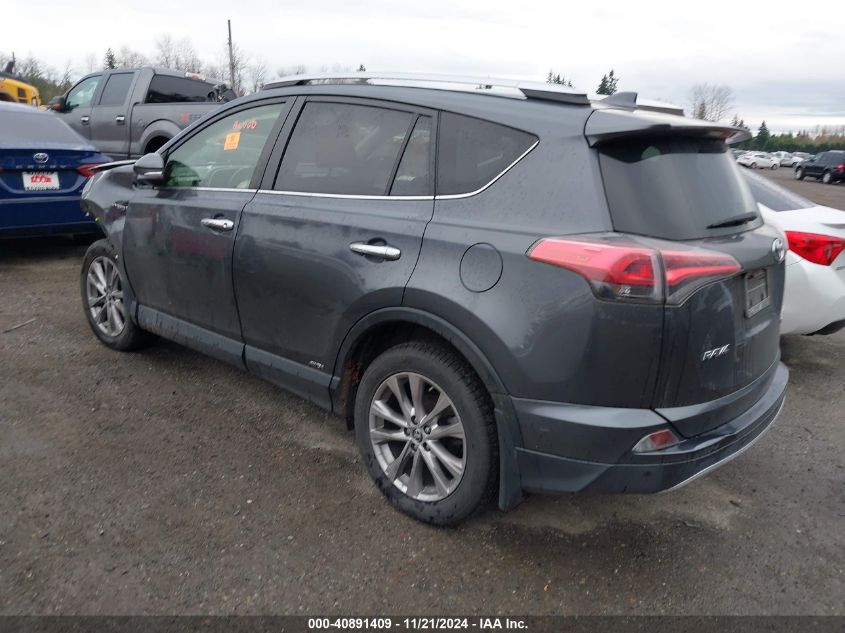 2016 Toyota Rav4 Hybrid Limited VIN: JTMDJREV4GD019919 Lot: 40891409