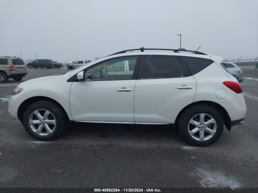 2010 Nissan Murano Sl VIN: JN8AZ1MWXAW109485 Lot: 40892264