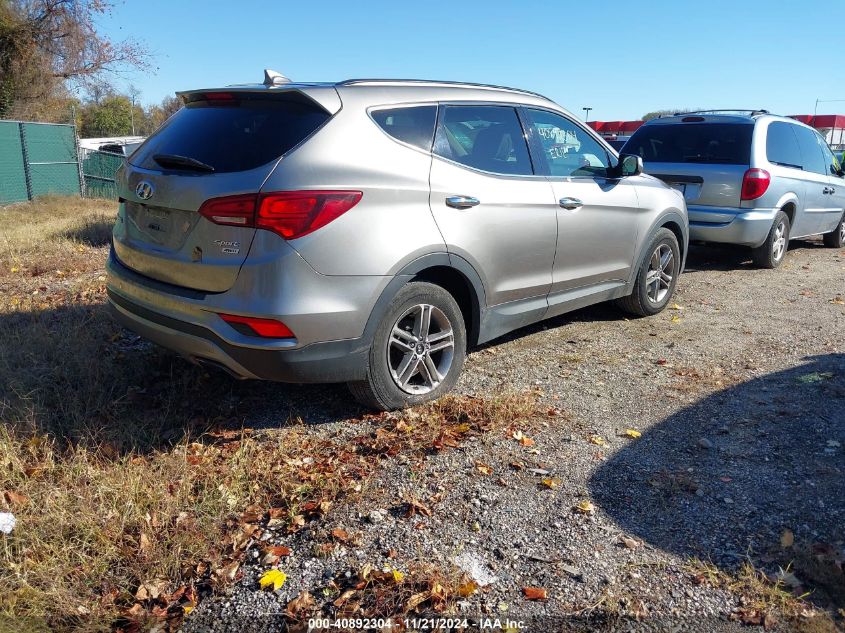 2017 Hyundai Santa Fe Sport 2.4L VIN: 5XYZUDLB9HG388271 Lot: 40892304