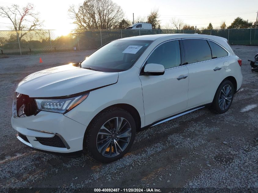 2019 Acura Mdx Tech Pkg VIN: 5J8YD4H57KL023003 Lot: 40892487