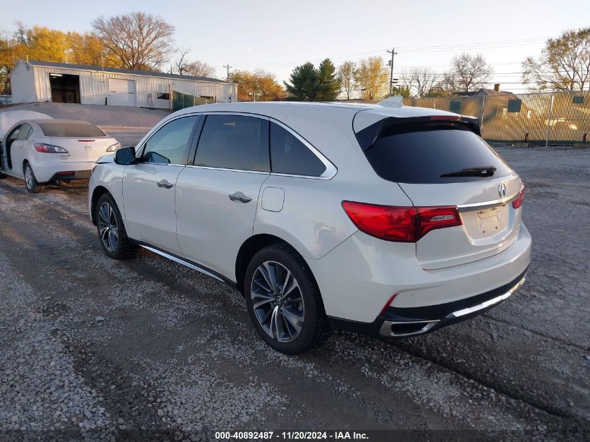 2019 Acura Mdx Tech Pkg VIN: 5J8YD4H57KL023003 Lot: 40892487