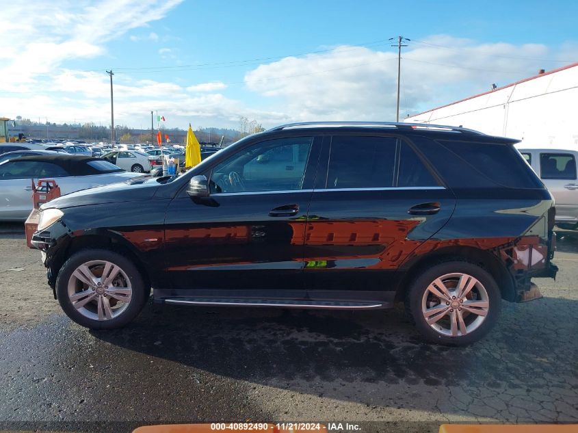 2012 Mercedes-Benz Ml 350 Bluetec 4Matic VIN: 4JGDA2EB0CA024054 Lot: 40892490