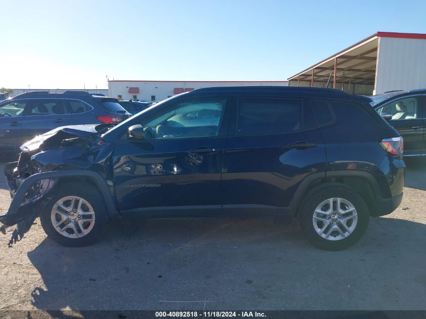 2018 Jeep Compass Sport Fwd VIN: 3C4NJCAB0JT286487 Lot: 40892518