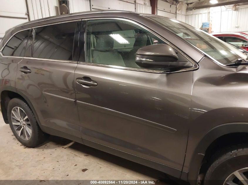 2019 Toyota Highlander Xle VIN: 5TDJZRFH5KS574685 Lot: 40892564