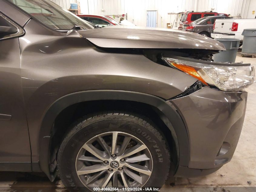 2019 Toyota Highlander Xle VIN: 5TDJZRFH5KS574685 Lot: 40892564