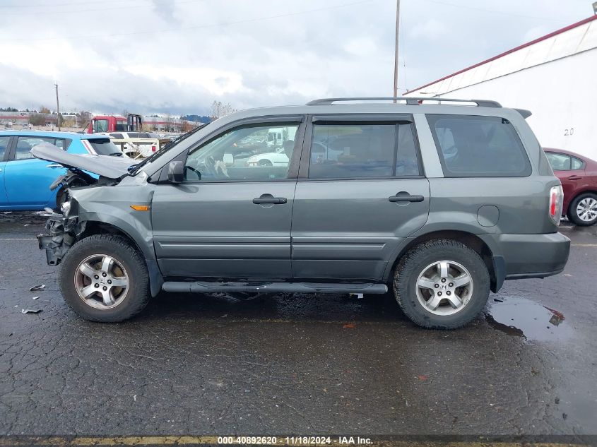 2007 Honda Pilot Lx VIN: 2HKYF18137H530027 Lot: 40892620