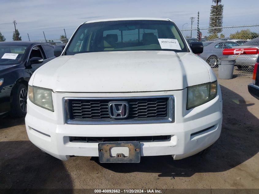 2007 Honda Ridgeline Rtx VIN: 2HJYK16357H542040 Lot: 40892662