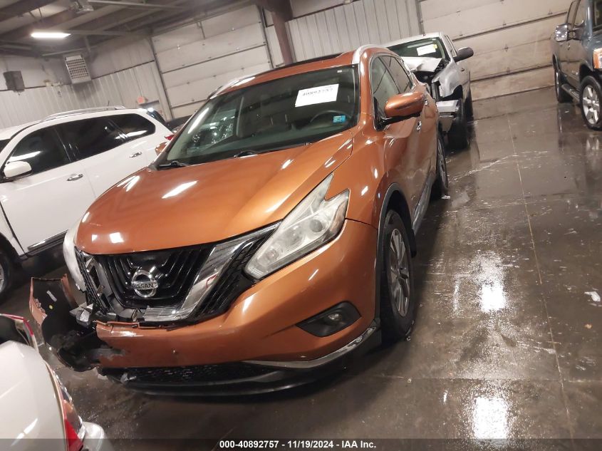 2015 Nissan Murano Sl VIN: 5N1AZ2MH6FN286210 Lot: 40892757