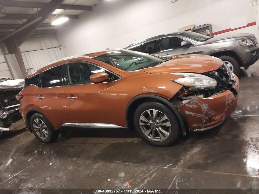 2015 Nissan Murano Sl VIN: 5N1AZ2MH6FN286210 Lot: 40892757