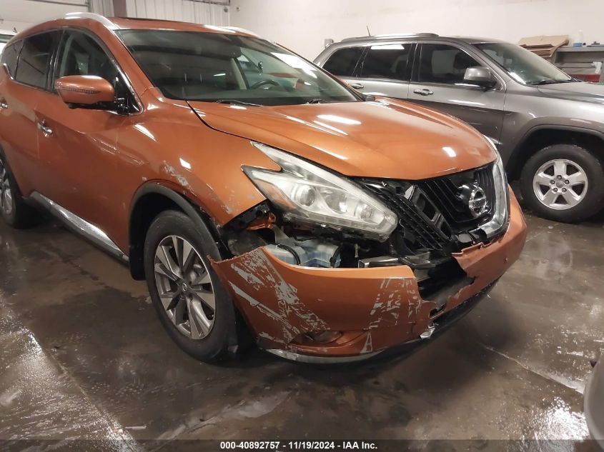 2015 Nissan Murano Sl VIN: 5N1AZ2MH6FN286210 Lot: 40892757