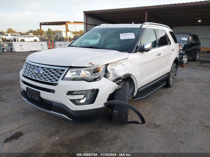 2016 Ford Explorer Platinum VIN: 1FM5K8HT8GGB26987 Lot: 40892768