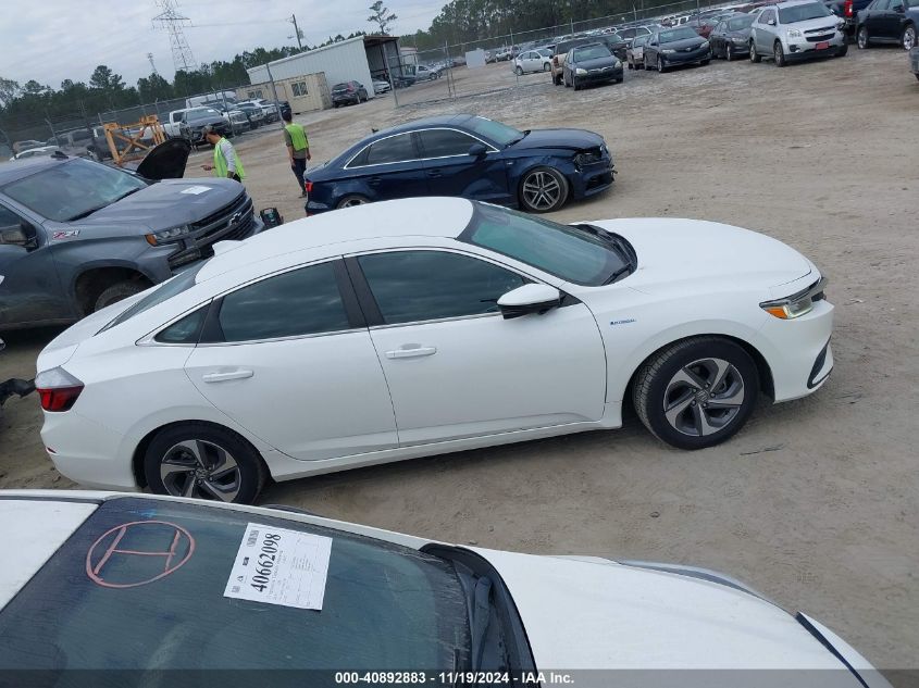 2019 Honda Insight Ex VIN: 19XZE4F54KE009698 Lot: 40892883