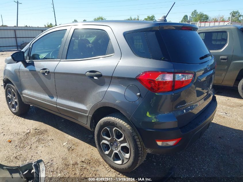 VIN MAJ6S3FL4MC448596 2021 Ford Ecosport, S no.3