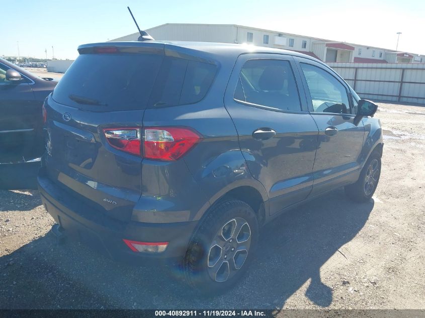 VIN MAJ6S3FL4MC448596 2021 Ford Ecosport, S no.4