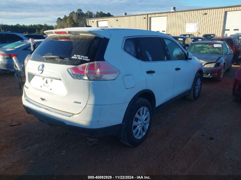 VIN KNMAT2MV9GP616276 2016 Nissan Rogue, S no.4