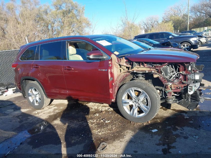 2017 Toyota Highlander Hybrid Limited VIN: 5TDDGRFHXHS024152 Lot: 40893122