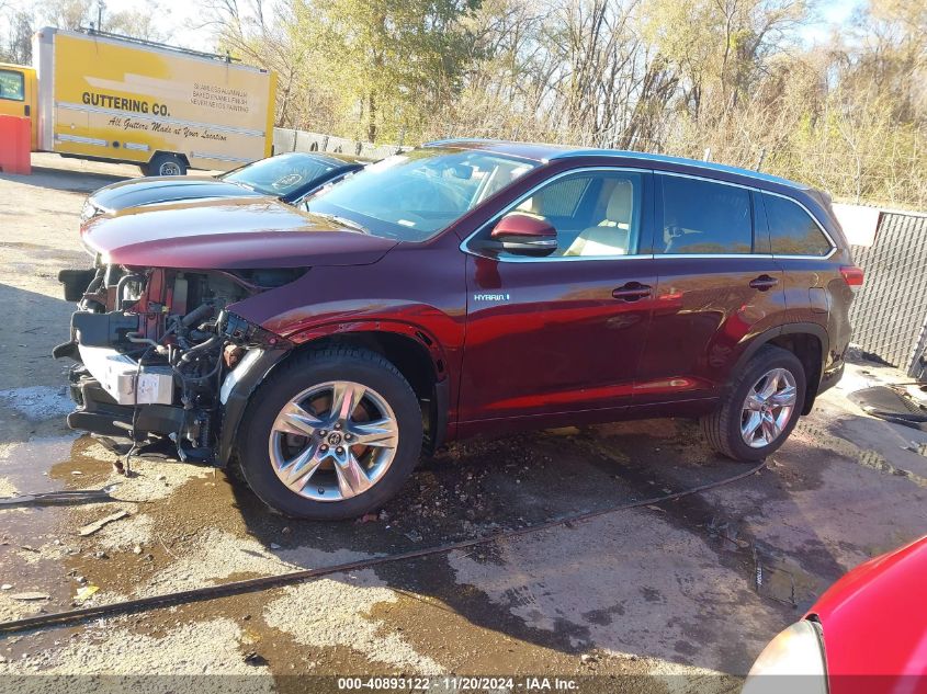 2017 Toyota Highlander Hybrid Limited VIN: 5TDDGRFHXHS024152 Lot: 40893122