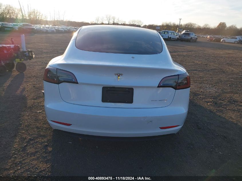 2023 Tesla Model 3 Long Range Dual Motor All-Wheel Drive VIN: 5YJ3E1EB8PF604938 Lot: 40893475