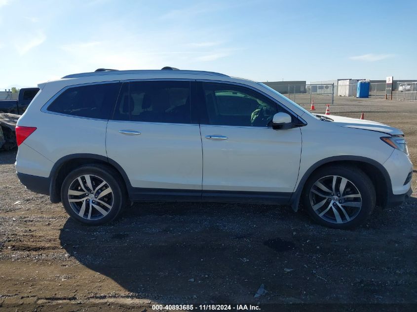2017 Honda Pilot Elite VIN: 5FNYF6H02HB042160 Lot: 40893685