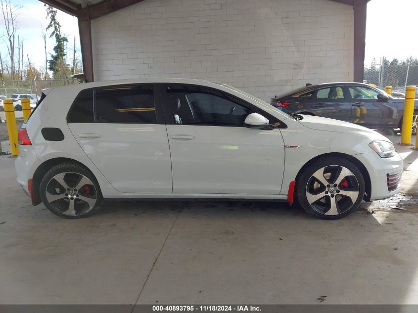 2016 Volkswagen Golf Gti Se 4-Door VIN: 3VW4T7AU2GM028471 Lot: 40893795