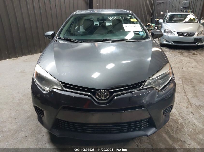 2016 Toyota Corolla Le VIN: 2T1BURHE9GC698626 Lot: 40893925