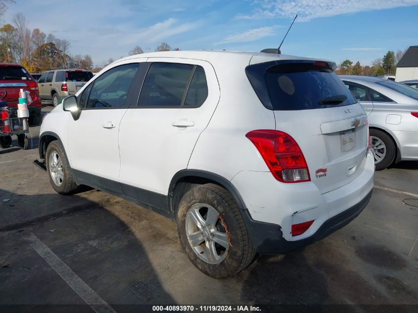 VIN 3GNCJKSB8LL242506 2020 Chevrolet Trax, Fwd Ls no.3