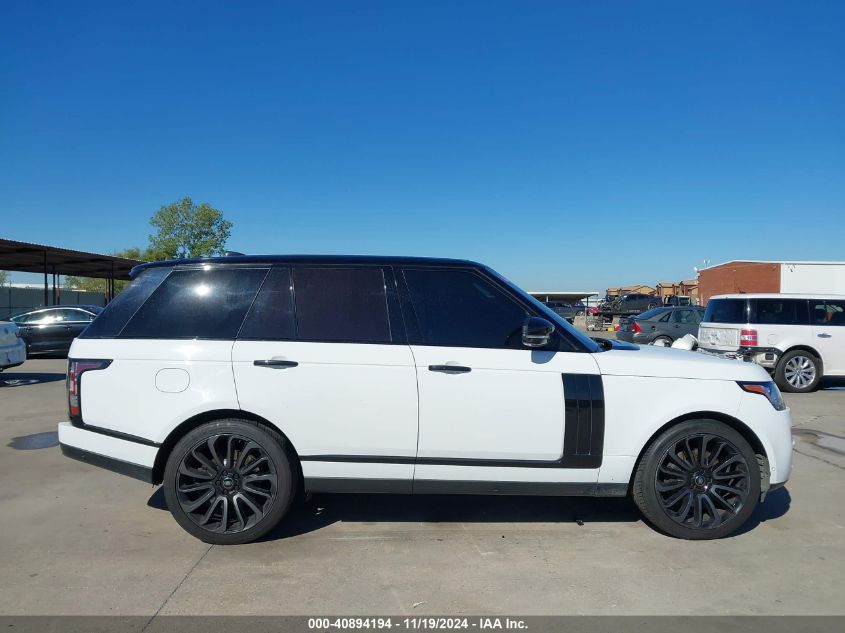 2017 Land Rover Range Rover 3.0L V6 Supercharged Hse VIN: SALGS2FV7HA378449 Lot: 40894194