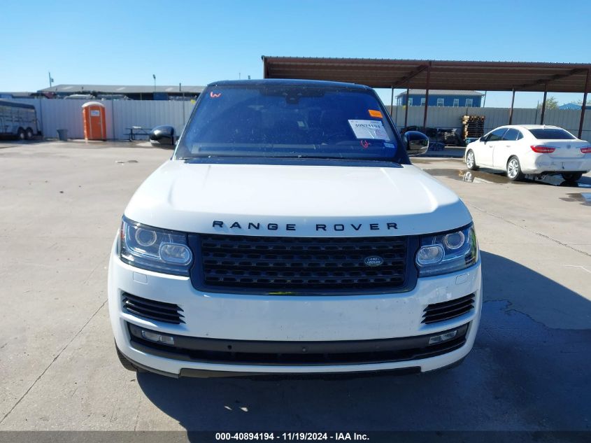 2017 Land Rover Range Rover 3.0L V6 Supercharged Hse VIN: SALGS2FV7HA378449 Lot: 40894194