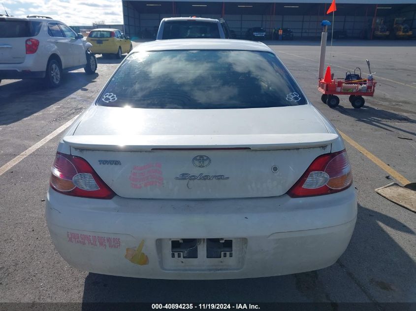 2002 Toyota Camry Solara Sle V6 VIN: 2T1CF22P62C597195 Lot: 40894235