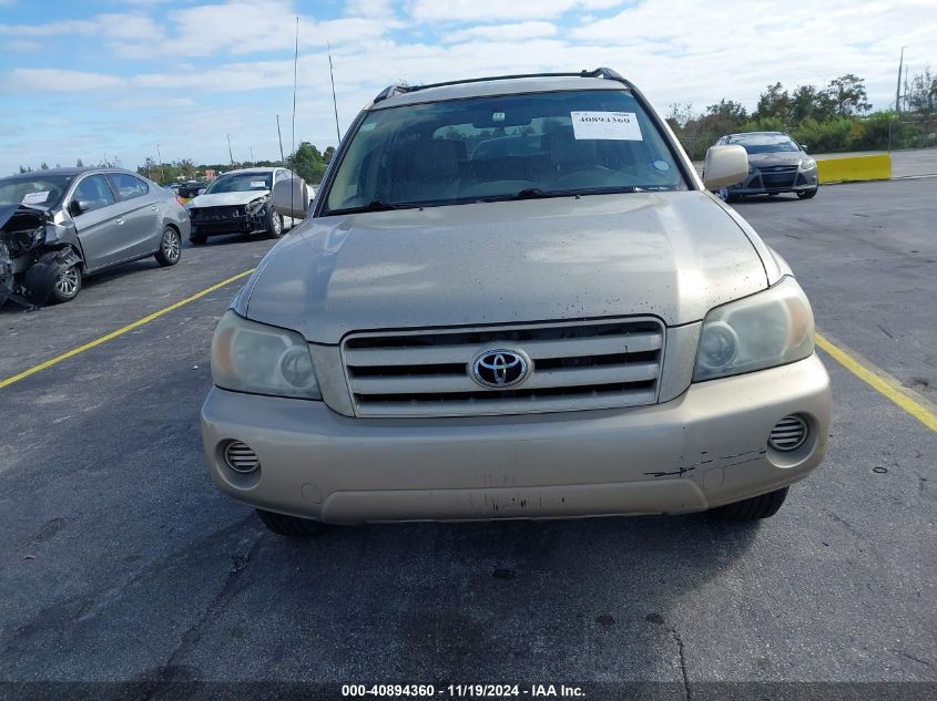 2006 Toyota Highlander VIN: JTEGD21A660151600 Lot: 40894360