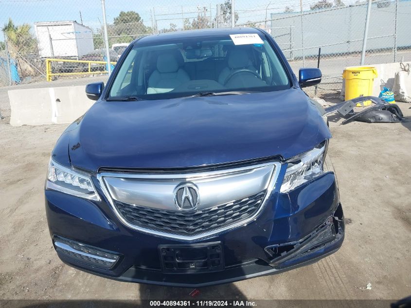 2014 Acura Mdx Technology Package VIN: 5FRYD4H44EB033774 Lot: 40894361