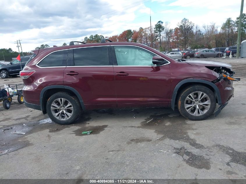 2014 Toyota Highlander Le Plus V6 VIN: 5TDBKRFH4ES070707 Lot: 40894385