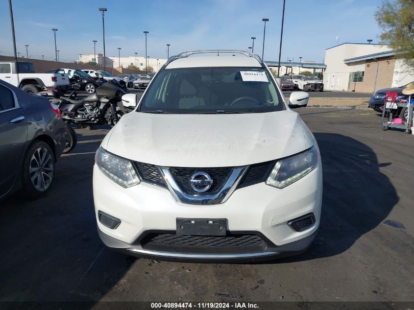 2016 Nissan Rogue S/Sl/Sv VIN: KNMAT2MT5GP626513 Lot: 40894474