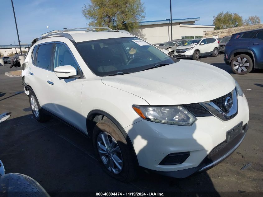 2016 Nissan Rogue S/Sl/Sv VIN: KNMAT2MT5GP626513 Lot: 40894474