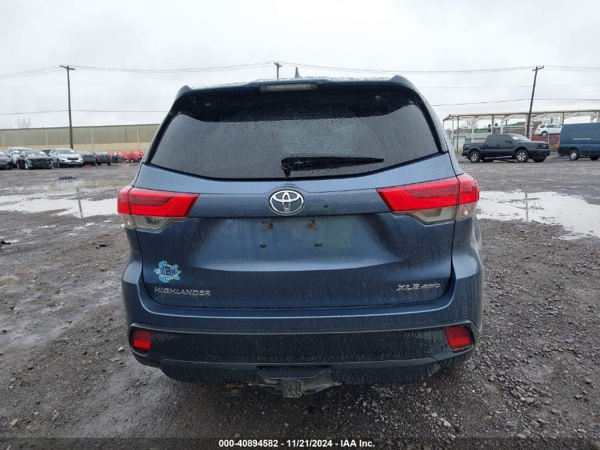 2019 Toyota Highlander Xle VIN: 5TDJZRFH5KS739389 Lot: 40894582