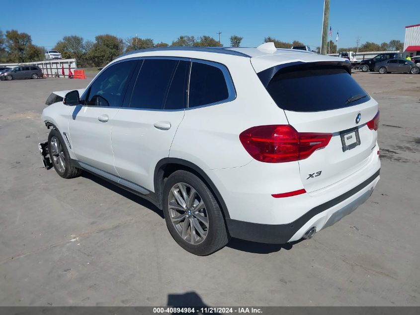 2019 BMW X3 Sdrive30I VIN: 5UXTR7C55KLR53841 Lot: 40894984