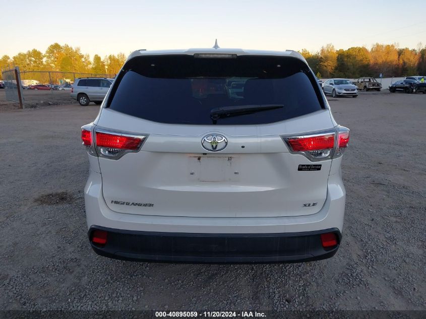 2015 Toyota Highlander Xle V6 VIN: 5TDKKRFH8FS090363 Lot: 40895059