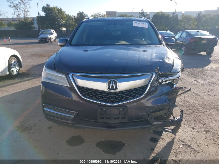 2014 Acura Mdx VIN: 5FRYD4H29EB017276 Lot: 40895092