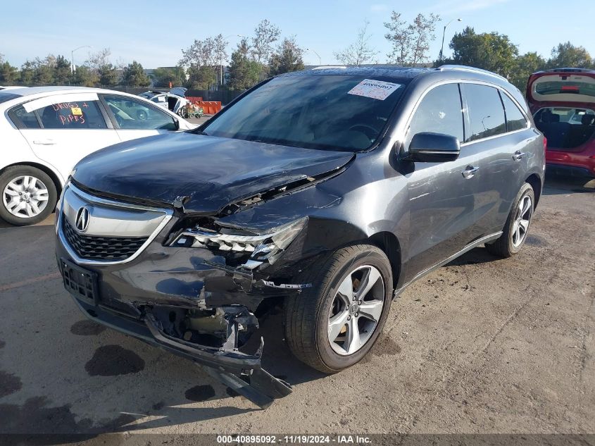 2014 Acura Mdx VIN: 5FRYD4H29EB017276 Lot: 40895092